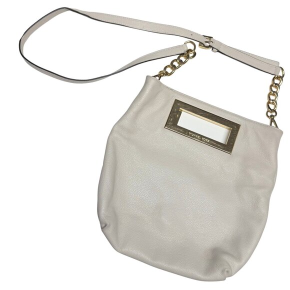 Michael Kors Berkley Medium Messenger – White Leather - Picture 7 of 14